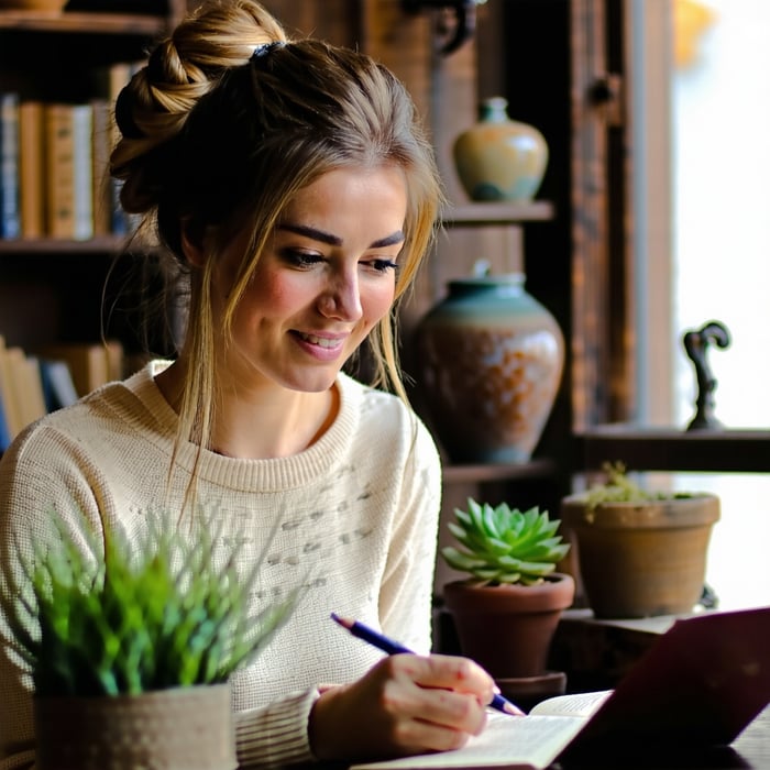 A woman learning-1 A woman learning-1